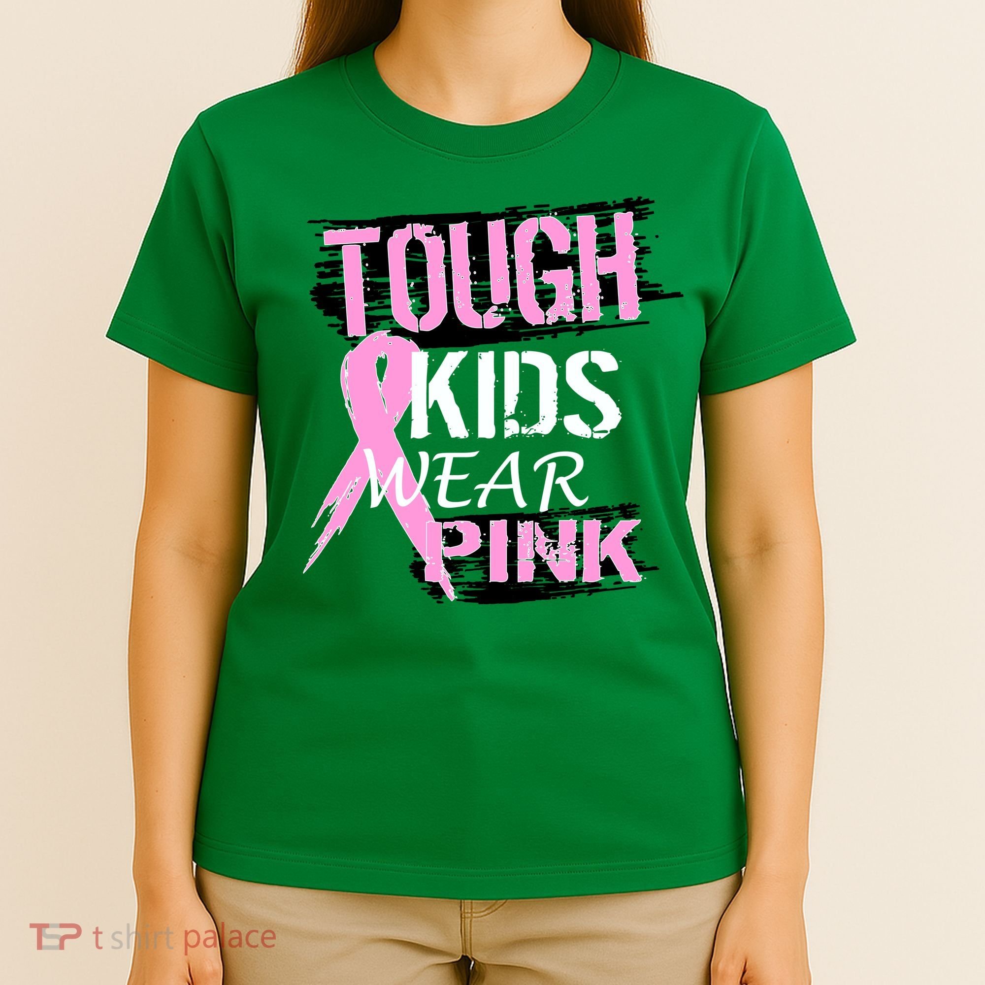 Tough Kids Wear Pink Cancer T-Shirt