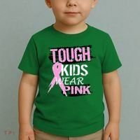 Tough Kids Wear Pink Cancer Toddler T-Shirt thumb 2