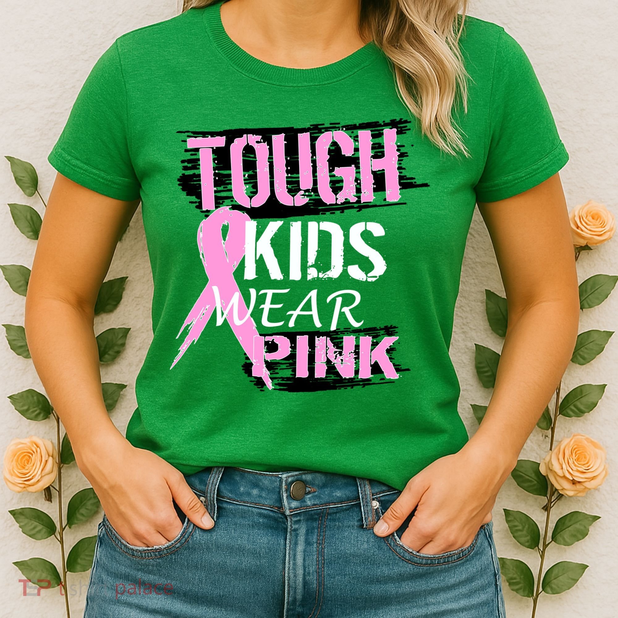Tough Kids Wear Pink Cancer Women's T-Shirt