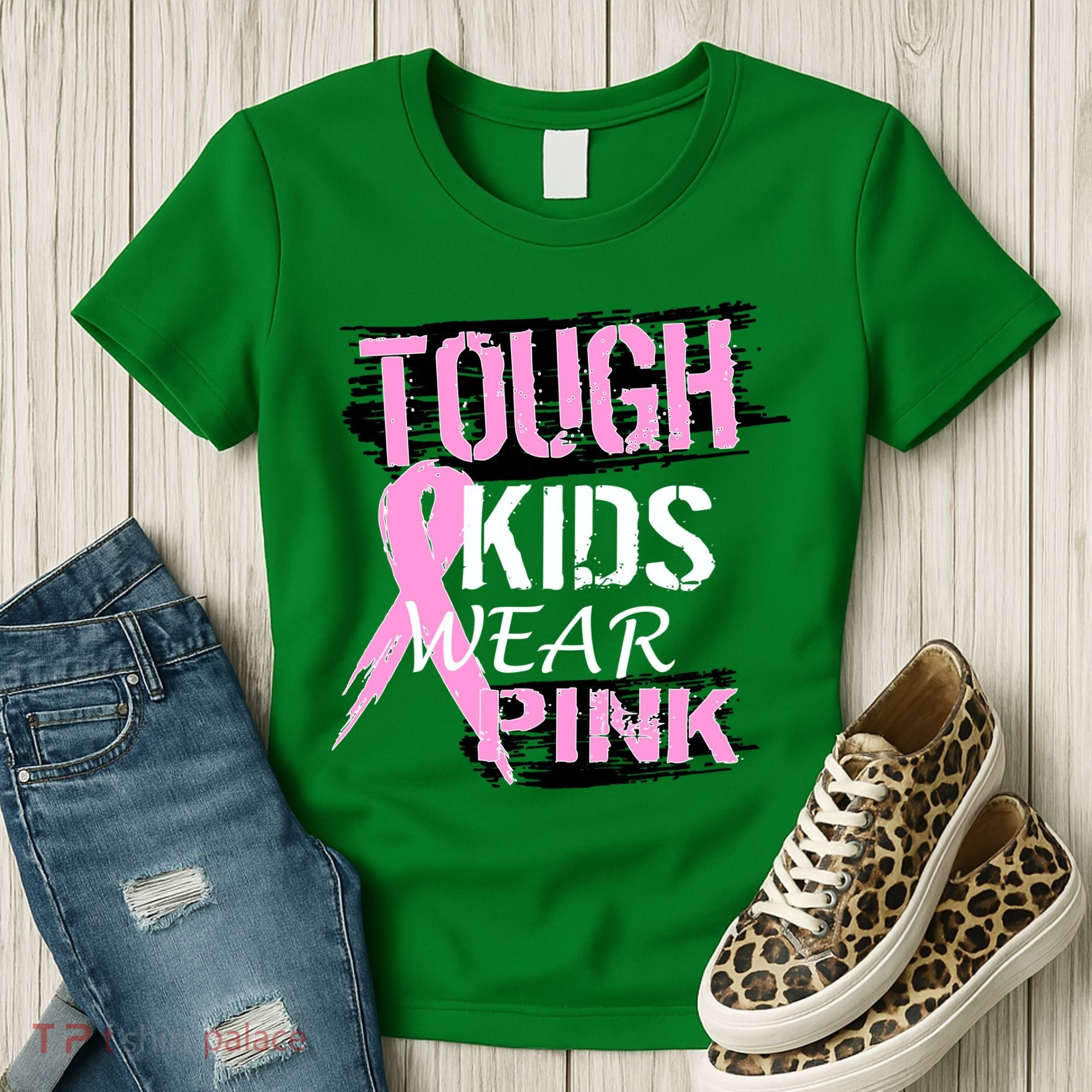 Tough Kids Wear Pink Cancer Women's T-Shirt