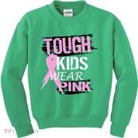 Tough Kids Wear Pink Cancer Kids Sweatshirt thumb 0
