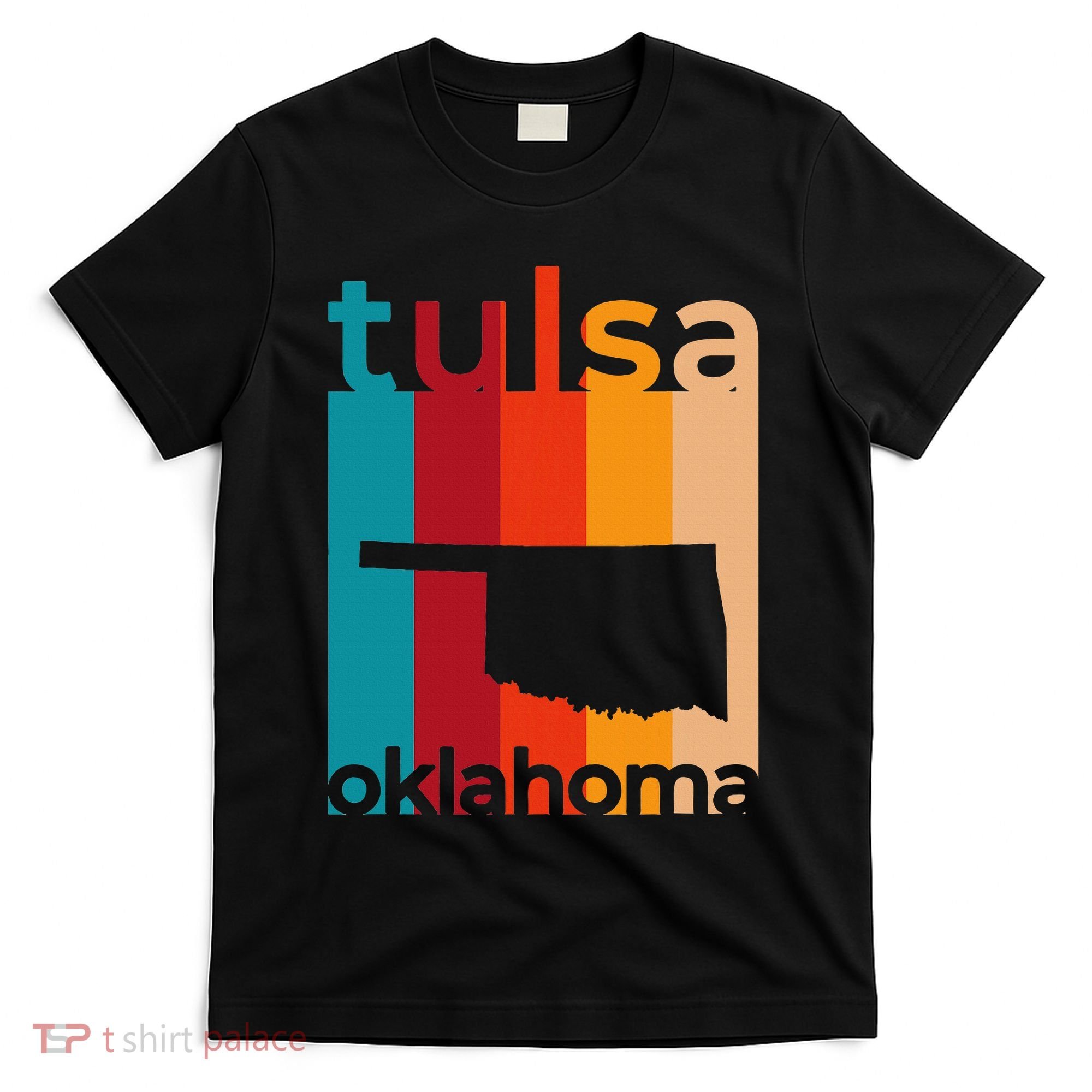 Tulsa Oklahoma Vintage Ok Retro Cutout T-Shirt