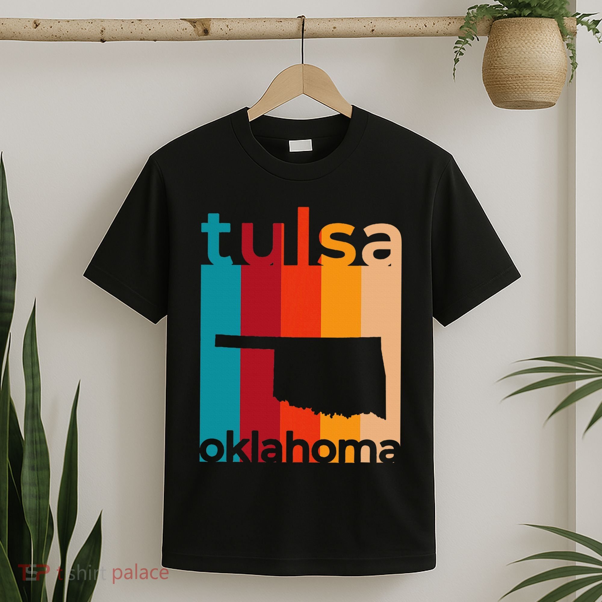 Tulsa Oklahoma Vintage Ok Retro Cutout T-Shirt