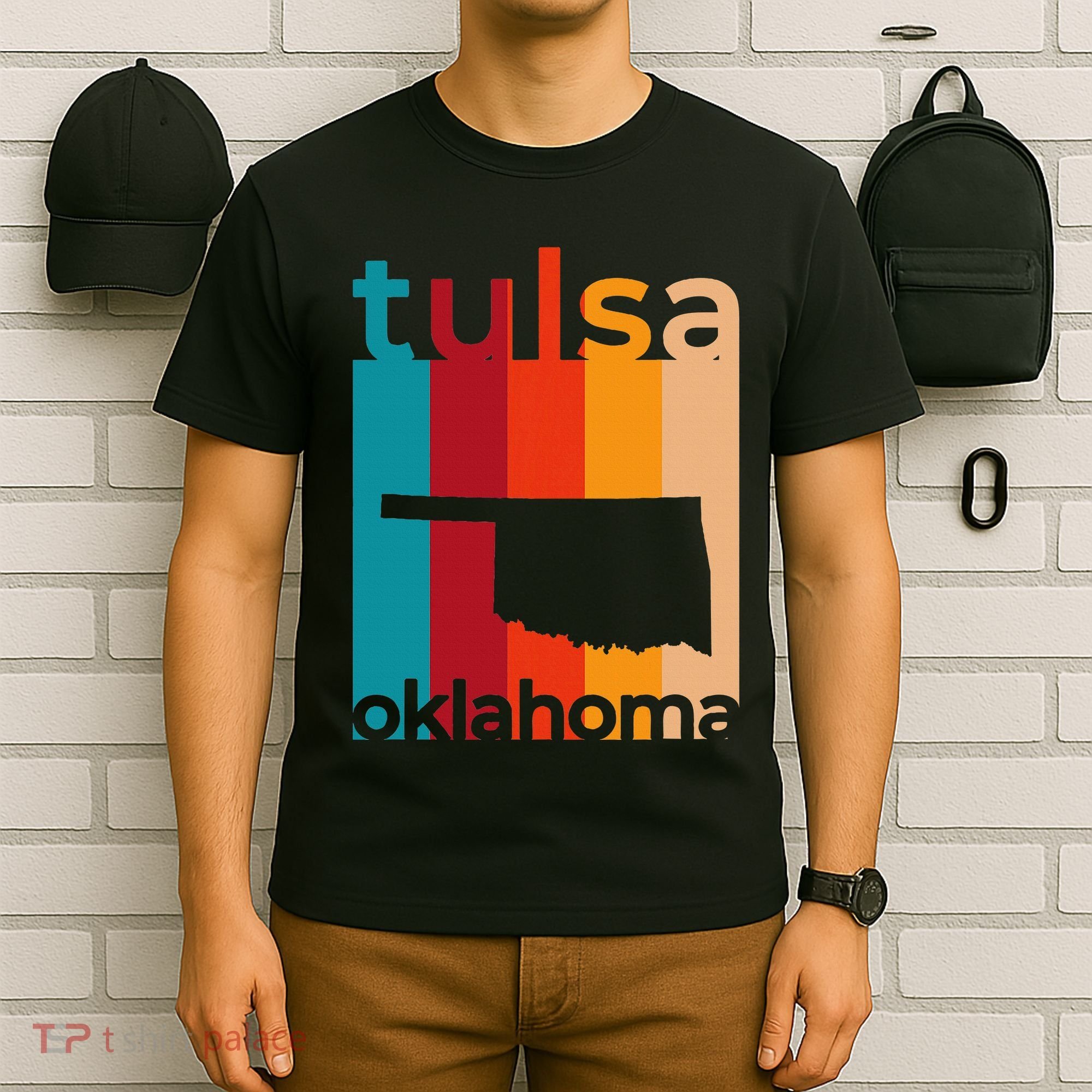 Tulsa Oklahoma Vintage Ok Retro Cutout T-Shirt