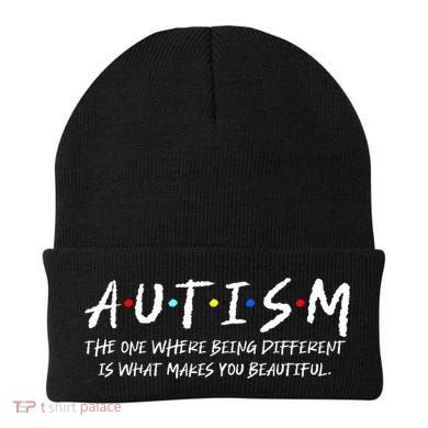 The One Where Autistic Autism Awareness Dad Mom Gift Beanie