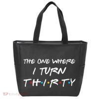 The One Where I Turn Thirty Funny 30th Birthday Party Gift Tote Bag thumb 0