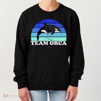Team Orca Whale Orcas Sea Ocean Retro Sunset Women's Sweatshirt thumb 0