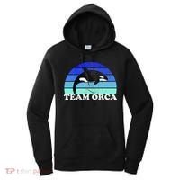 Team Orca Whale Orcas Sea Ocean Retro Sunset Women's Hoodie thumb 0