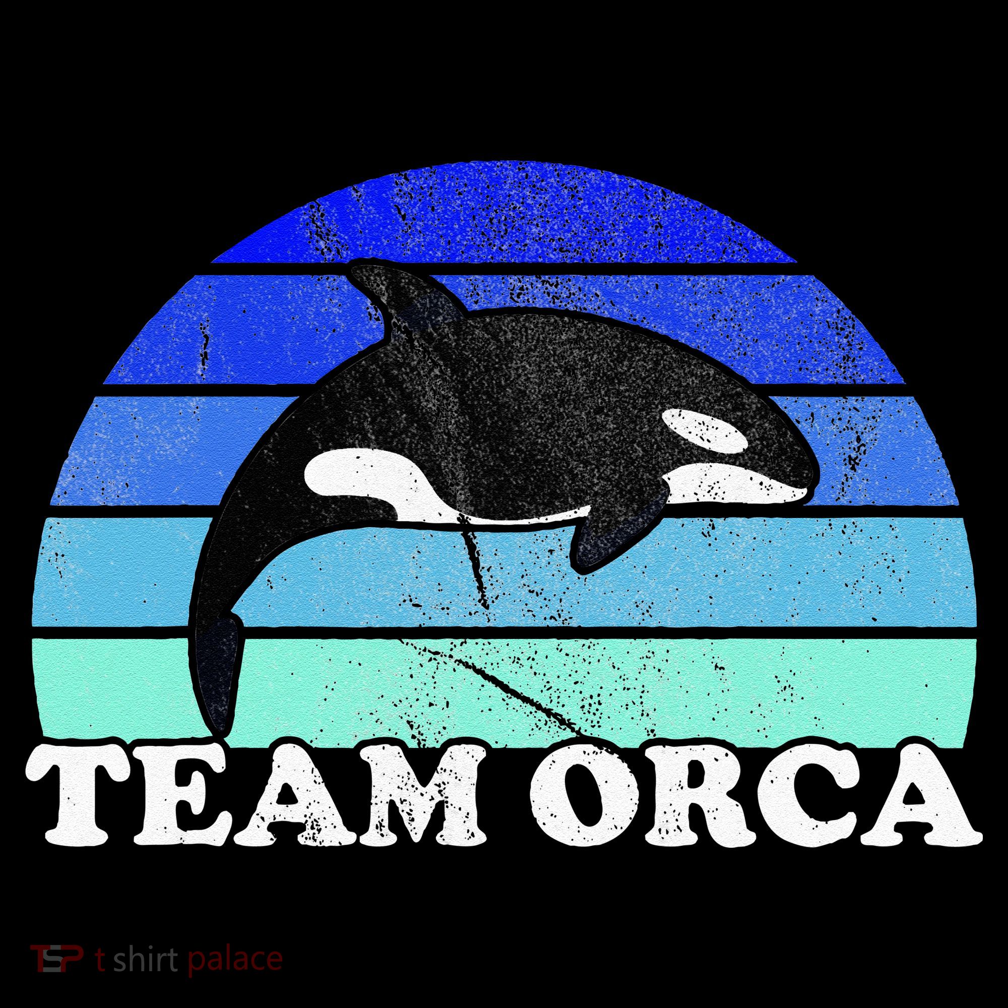 Team Orca Whale Orcas Sea Ocean Retro Sunset Mousepad