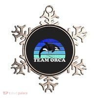 Team Orca Whale Orcas Sea Ocean Retro Sunset Ornament thumb 0