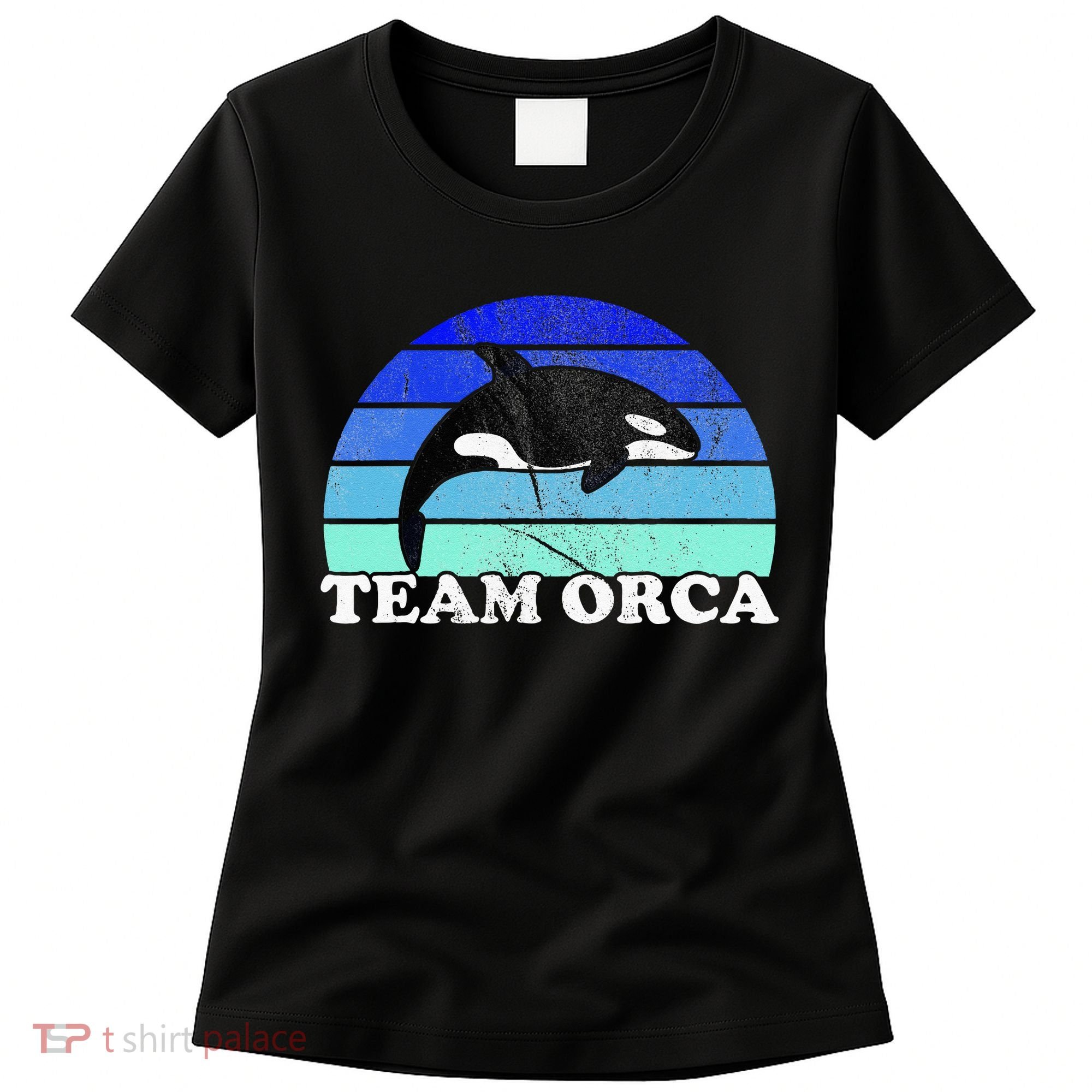 Team Orca Whale Orcas Sea Ocean Retro Sunset Women's T-Shirt