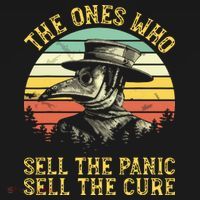 The Ones Who Sell The Panic Sell The Cure Plague Doctor Women's Perfect Tri Rocker Tank thumb 4