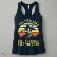 The Ones Who Sell The Panic Sell The Cure Plague Doctor Women's Tank Top thumb 3
