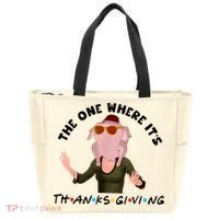 The One Where It's Thanksgiving Friends Monica Turkey Head Tote Bag thumb 0