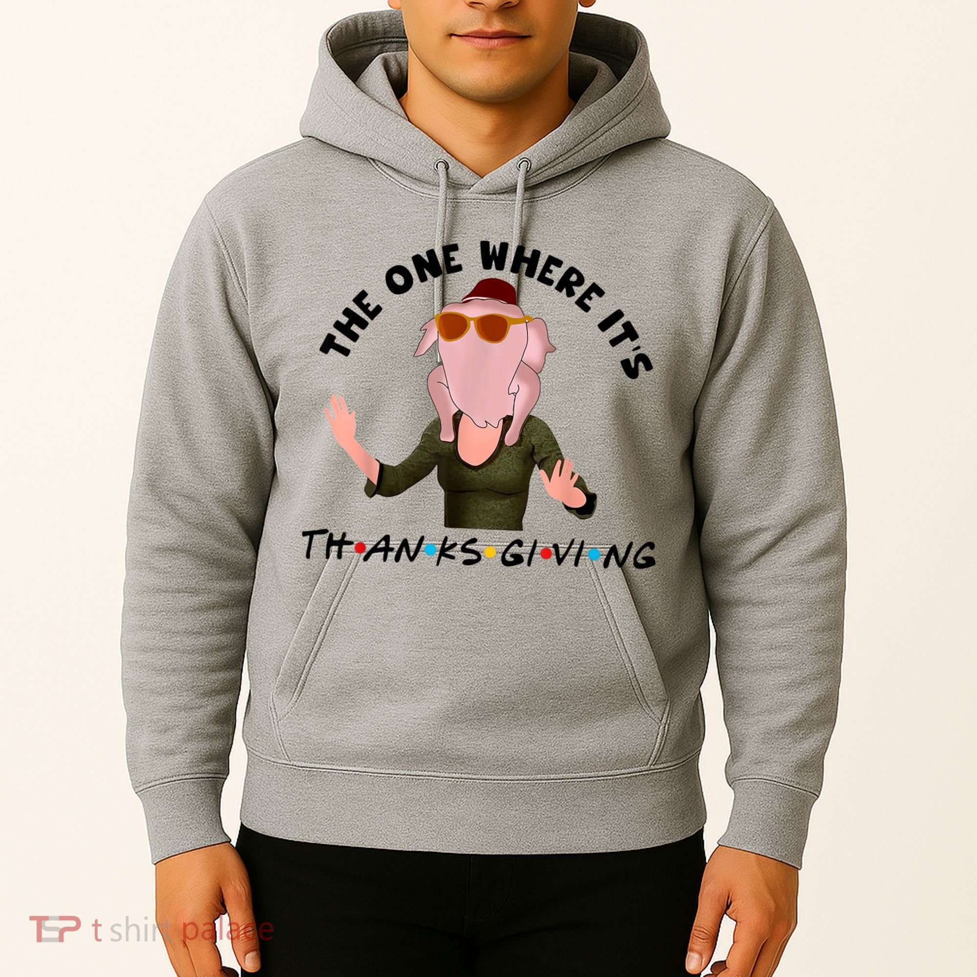 The One Where It's Thanksgiving Friends Monica Turkey Head Hoodie