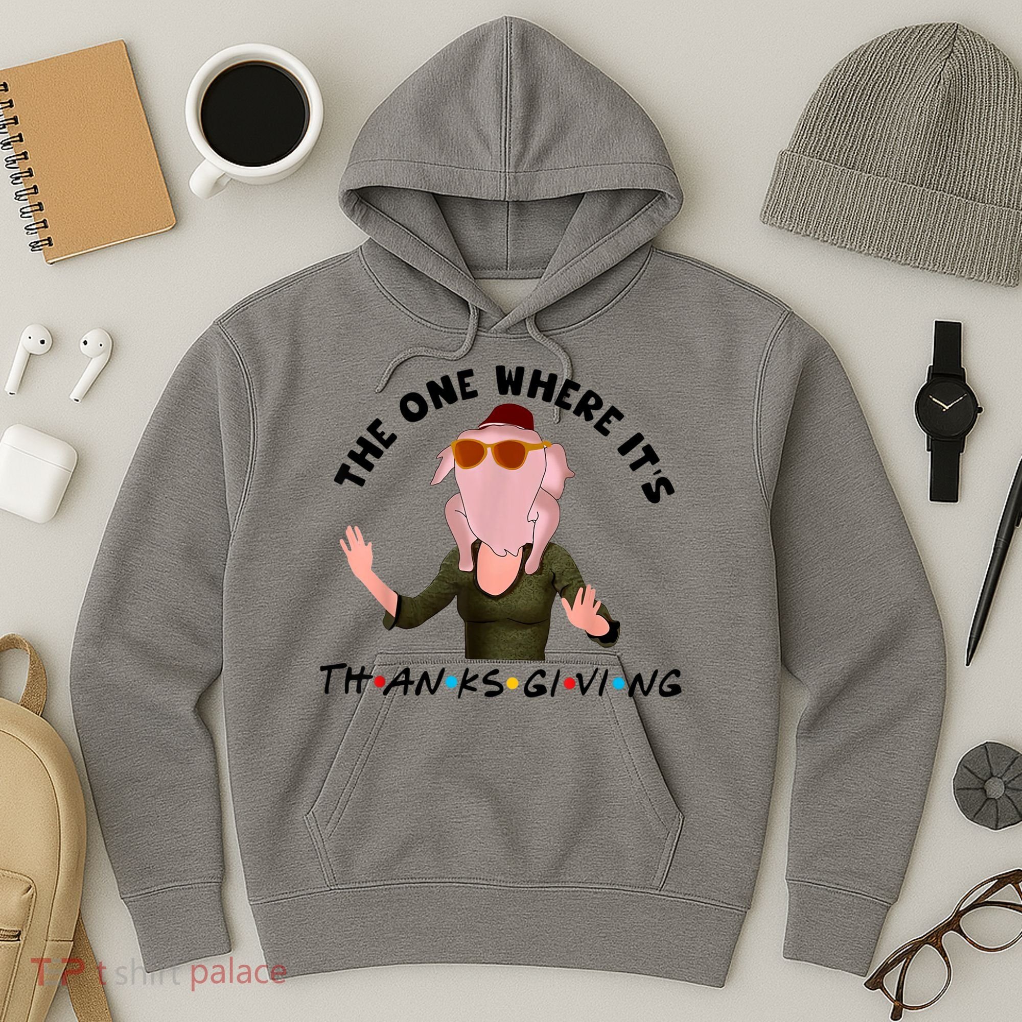The One Where It's Thanksgiving Friends Monica Turkey Head Hoodie
