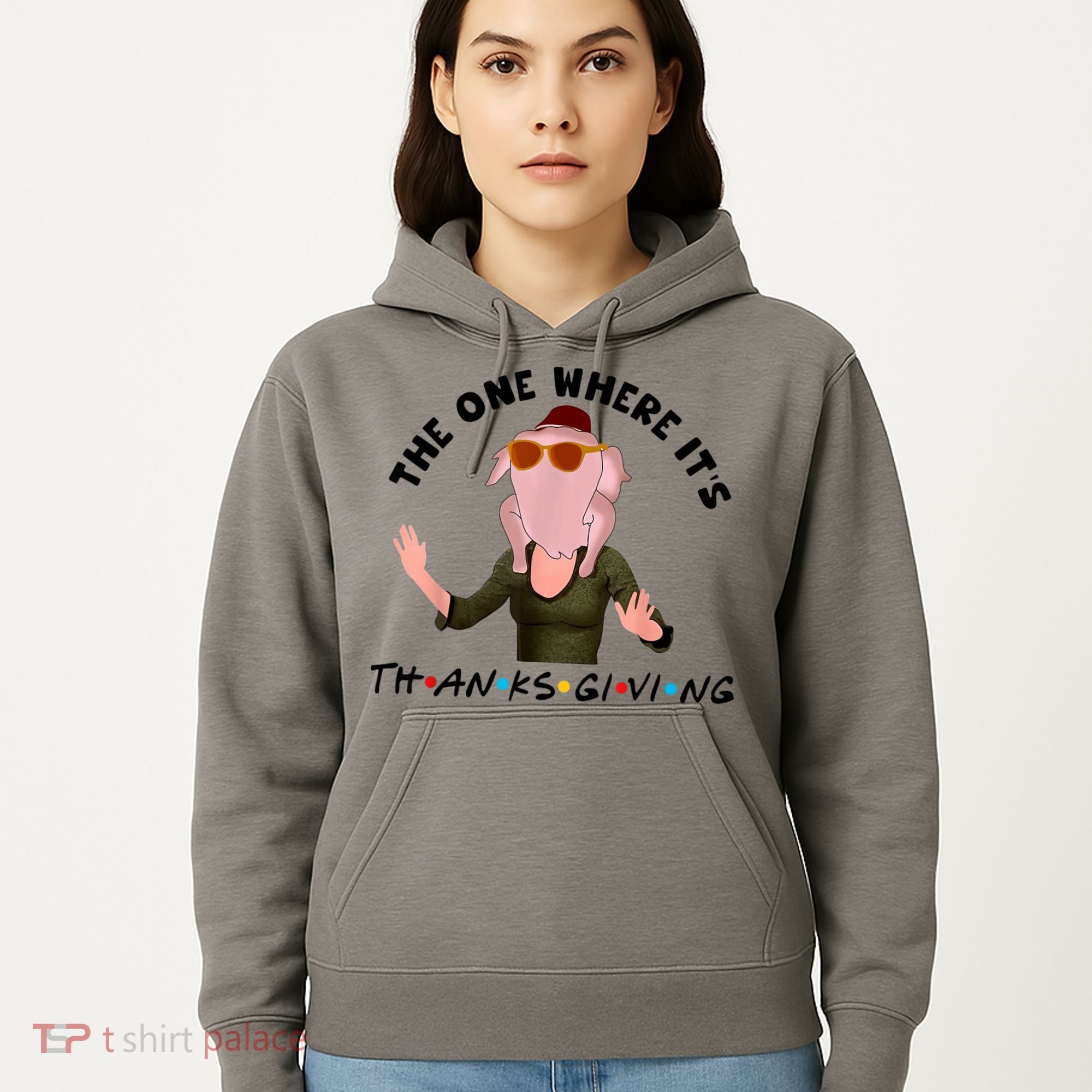 The One Where It's Thanksgiving Friends Monica Turkey Head Hoodie