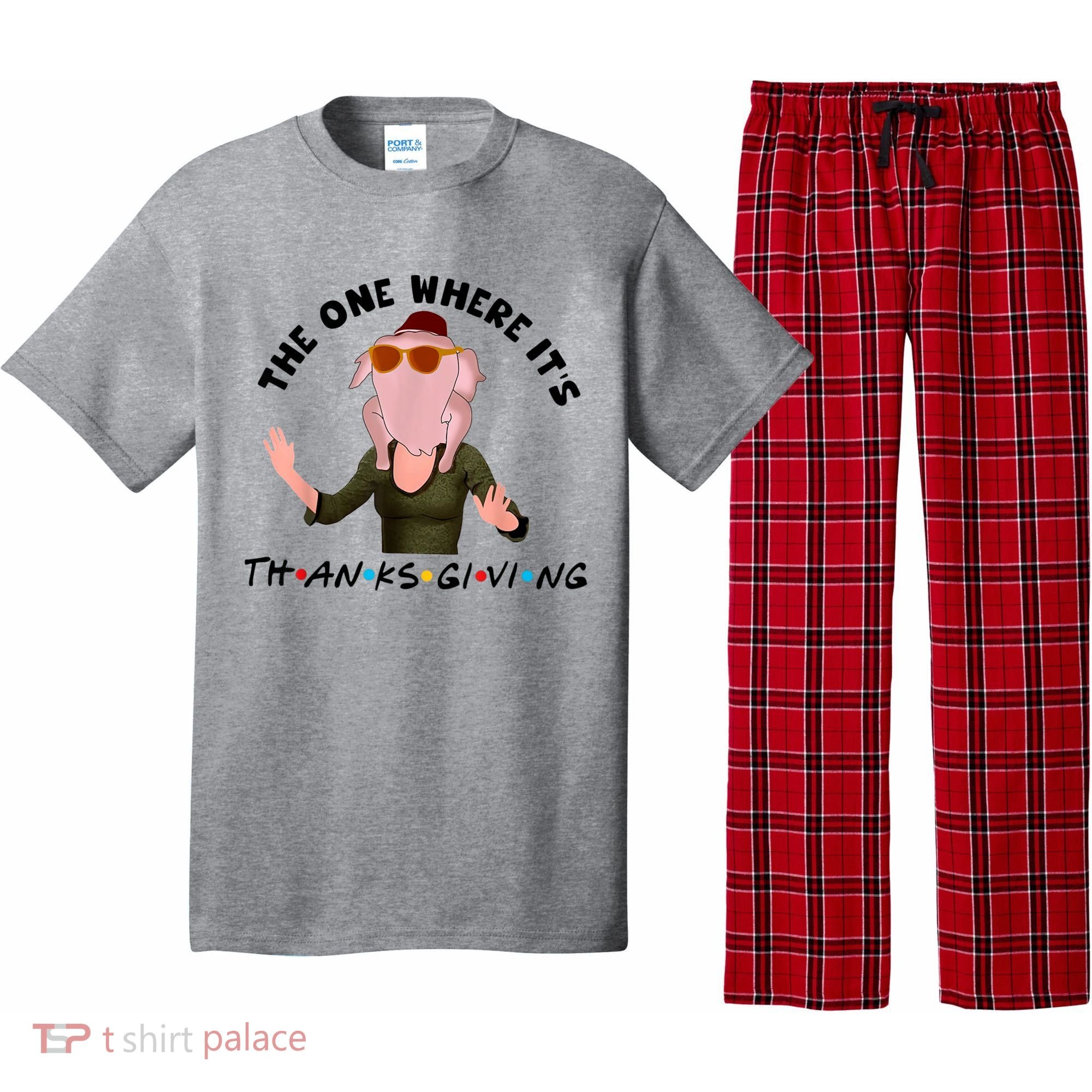 The One Where It's Thanksgiving Friends Monica Turkey Head Pajama Set