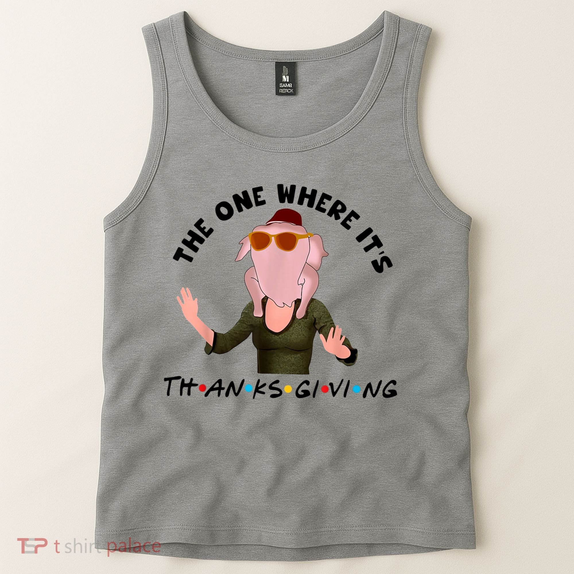 The One Where It's Thanksgiving Friends Monica Turkey Head Tank Top