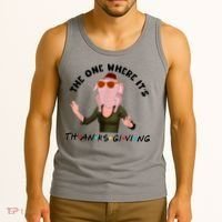 The One Where It's Thanksgiving Friends Monica Turkey Head Tank Top thumb 3