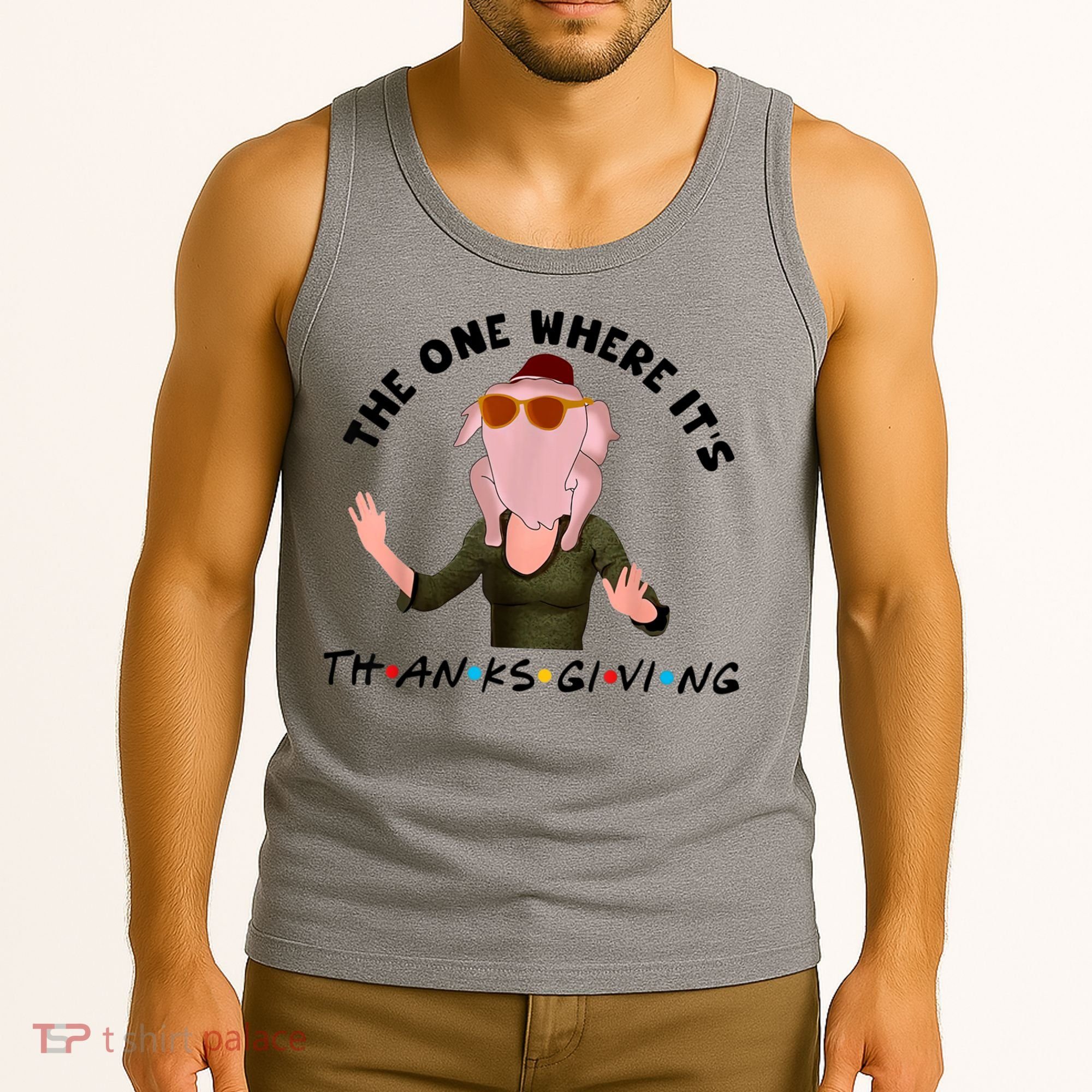 The One Where It's Thanksgiving Friends Monica Turkey Head Tank Top