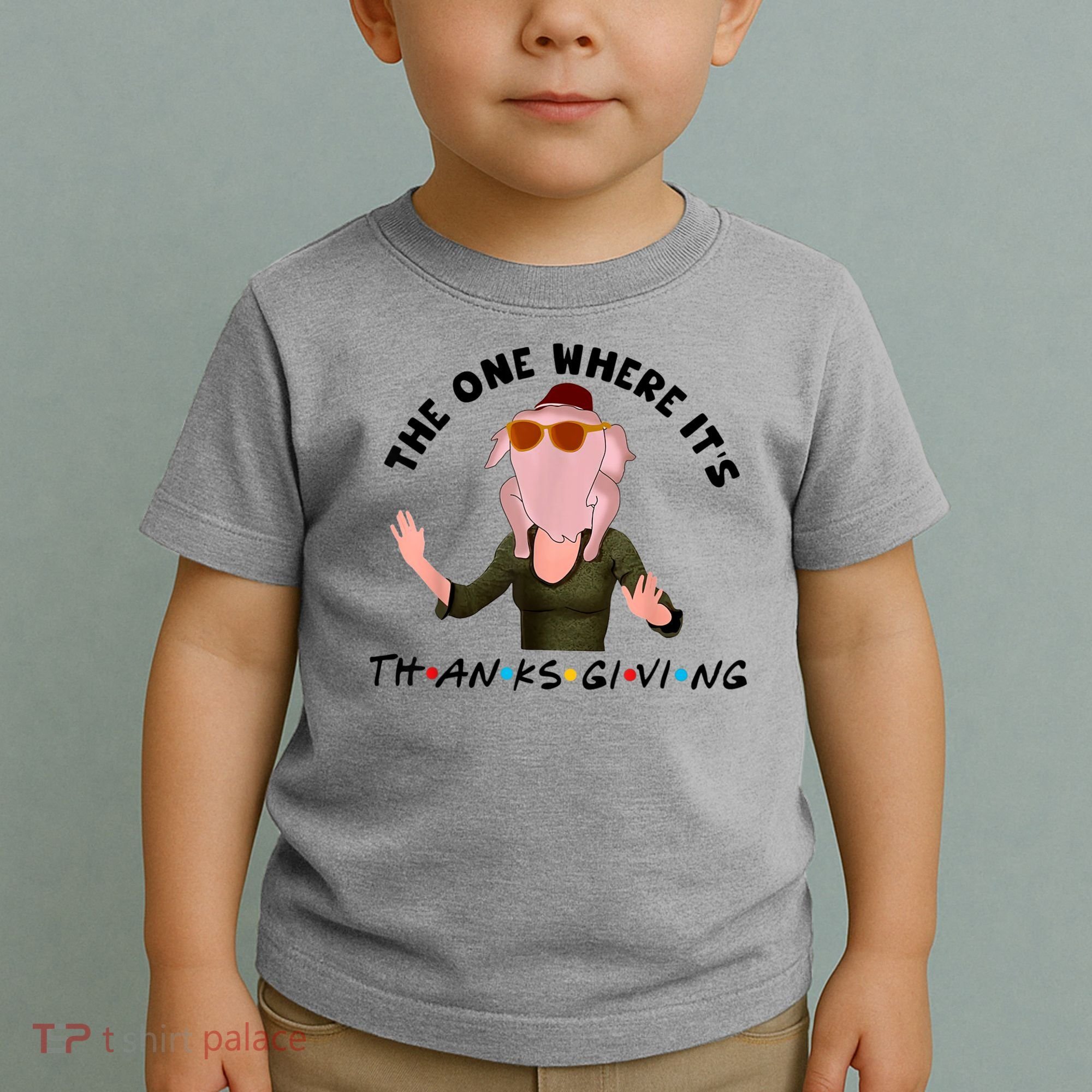 The One Where It's Thanksgiving Friends Monica Turkey Head Toddler T-Shirt