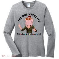 The One Where It's Thanksgiving Friends Monica Turkey Head Women's Long Sleeve Shirt thumb 0