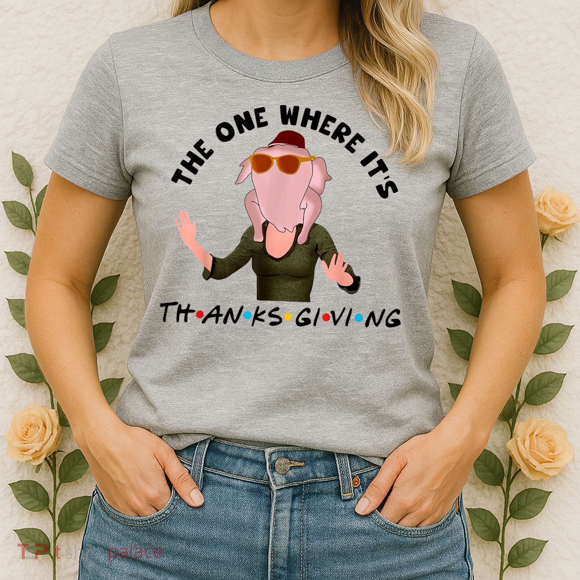 The One Where It's Thanksgiving Friends Monica Turkey Head Women's T-Shirt