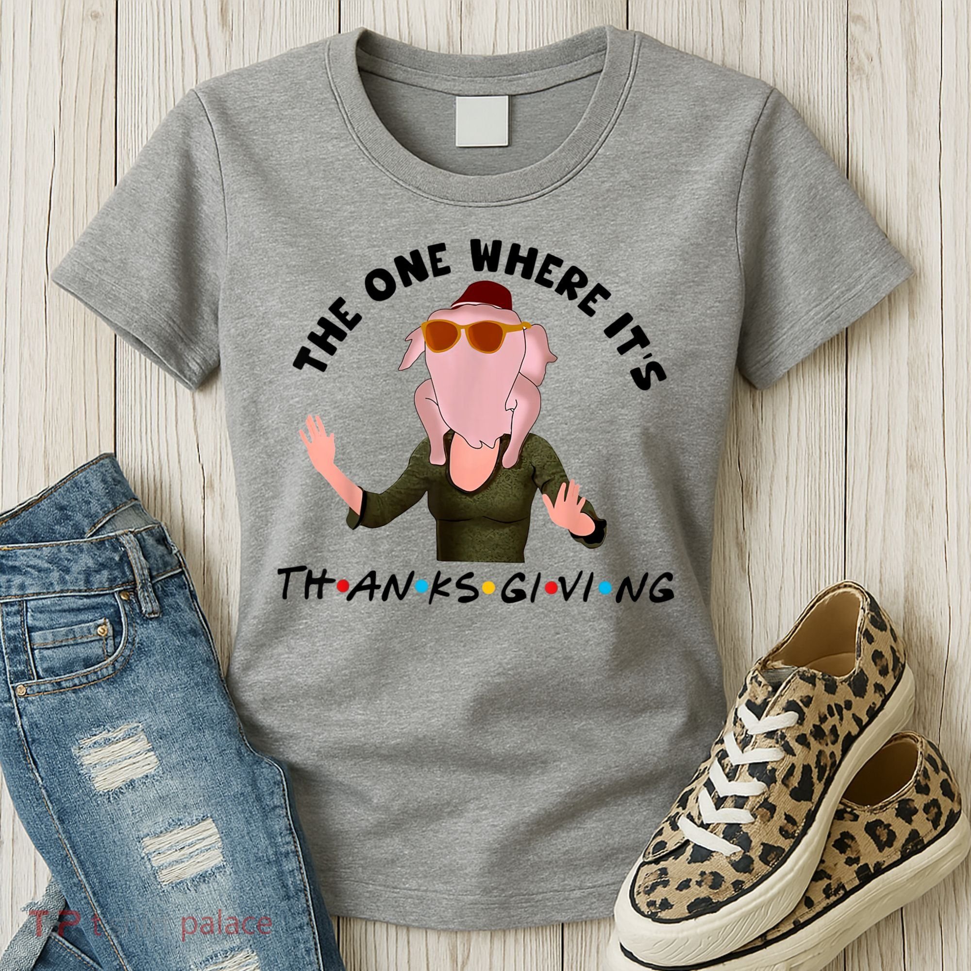 The One Where It's Thanksgiving Friends Monica Turkey Head Women's T-Shirt