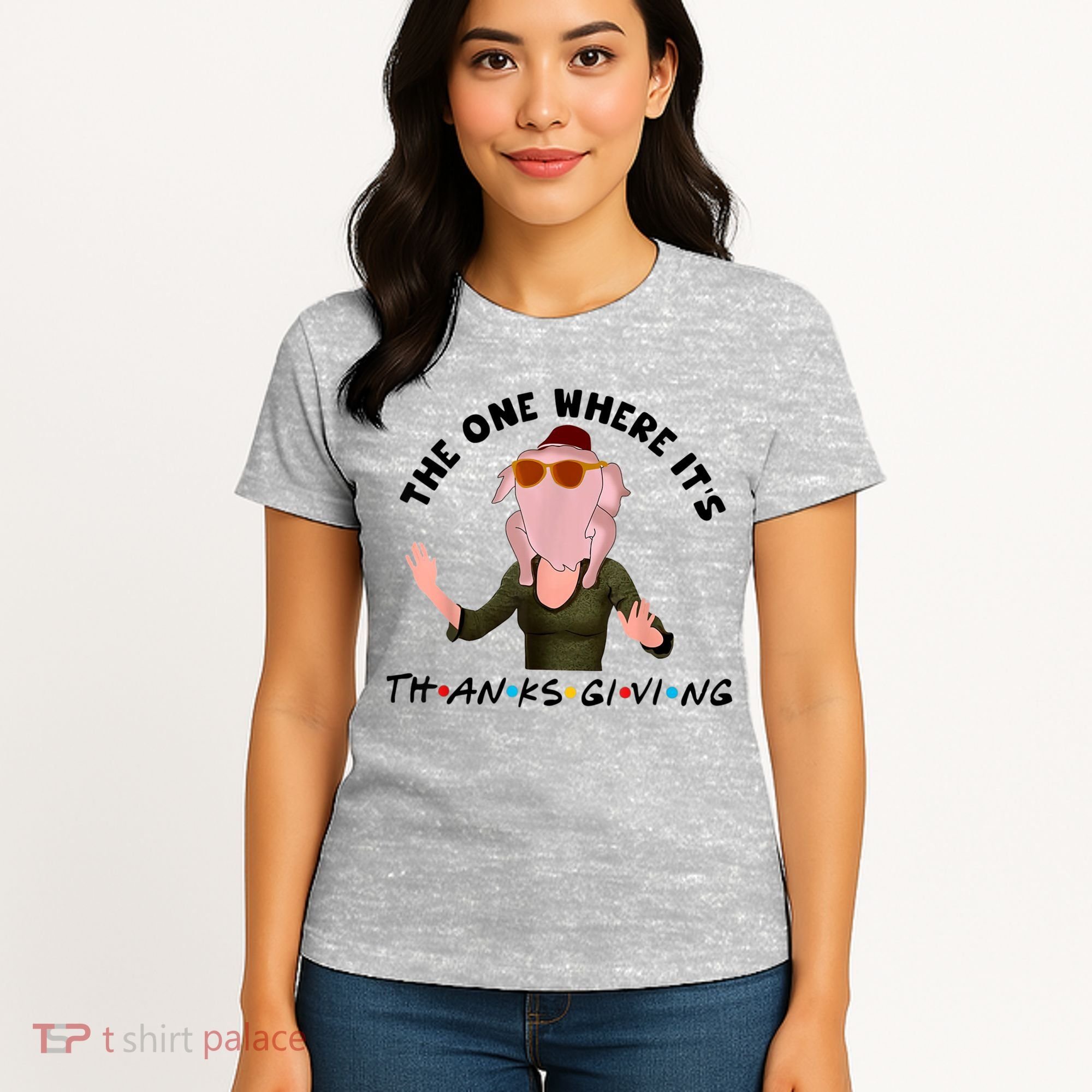 The One Where It's Thanksgiving Friends Monica Turkey Head Women's T-Shirt