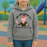 The One Where It's Thanksgiving Friends Monica Turkey Head Kids Hoodie thumb 3