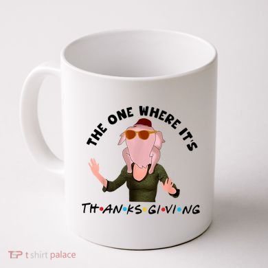 The One Where It's Thanksgiving Friends Monica Turkey Head Coffee Mug