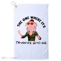 The One Where It's Thanksgiving Friends Monica Turkey Head Golf Towel thumb 0