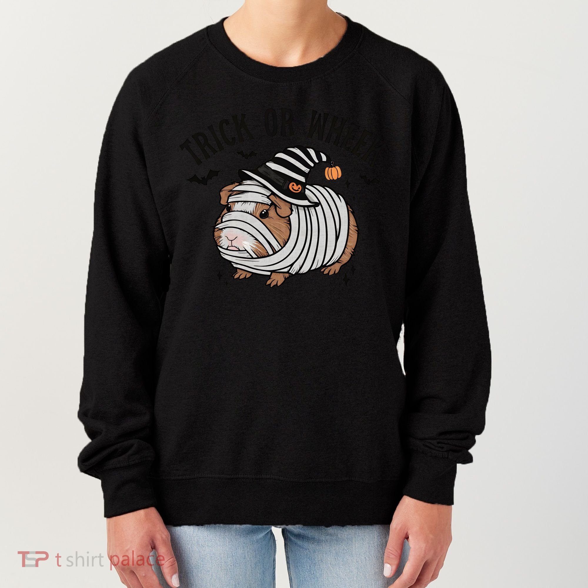 Trick Or Wheek Halloween Guinea Pig Women's Sweatshirt