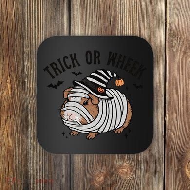 Trick Or Wheek Halloween Guinea Pig Coaster