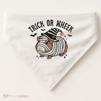Trick Or Wheek Halloween Guinea Pig USA-Made Doggie Bandana thumb 0