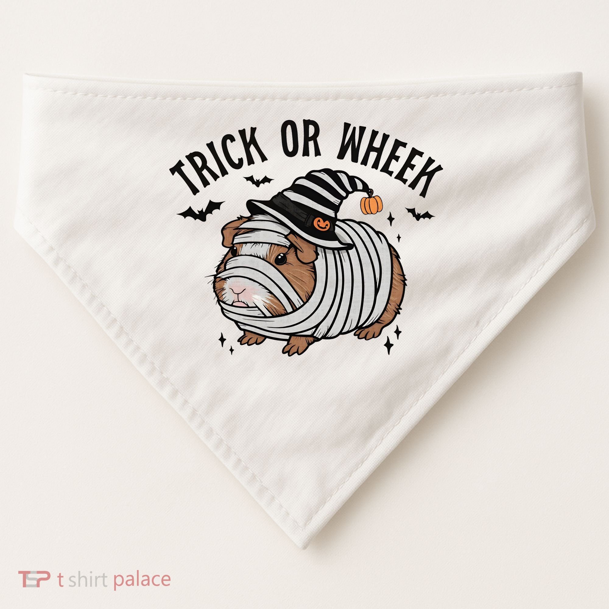 Trick Or Wheek Halloween Guinea Pig USA-Made Doggie Bandana