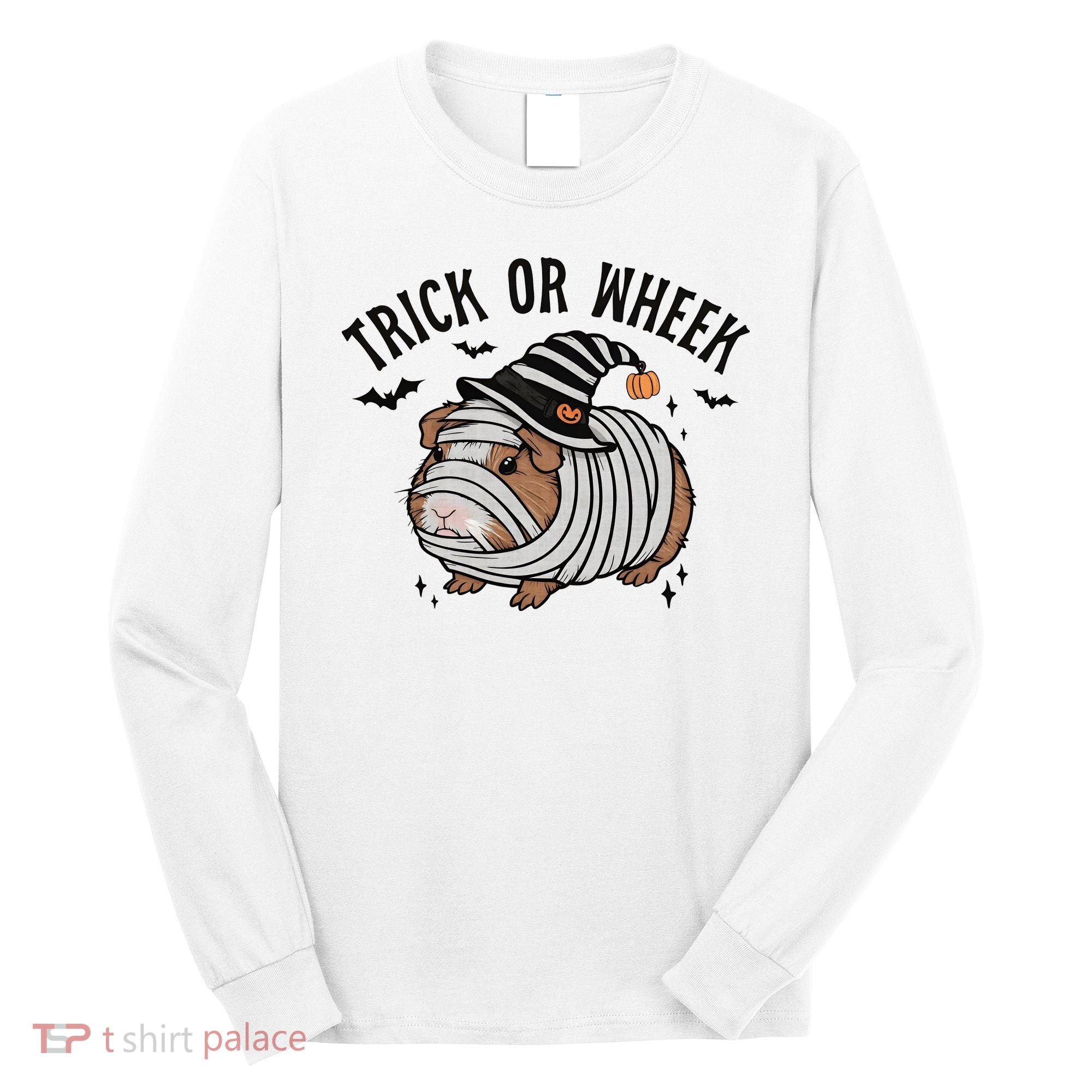 Trick Or Wheek Halloween Guinea Pig Long Sleeve Shirt