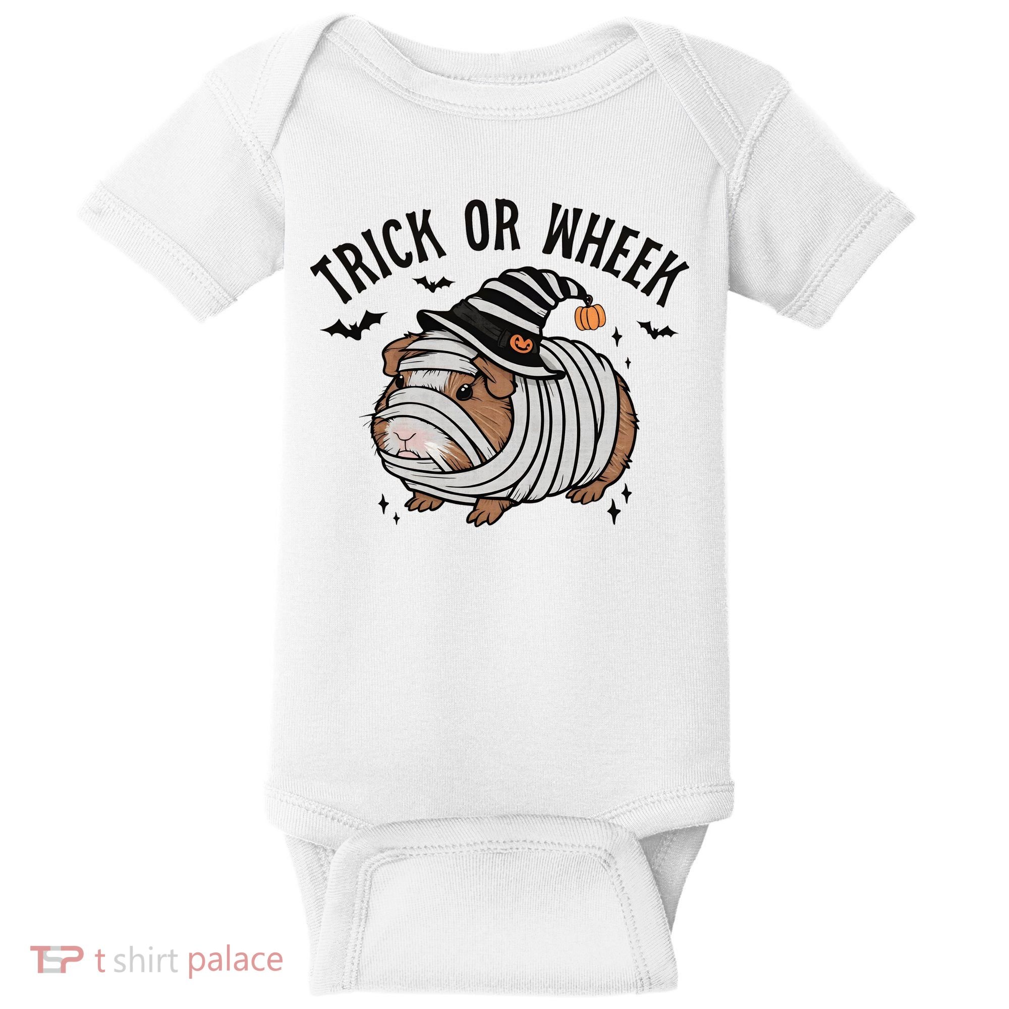 Trick Or Wheek Halloween Guinea Pig Baby Bodysuit