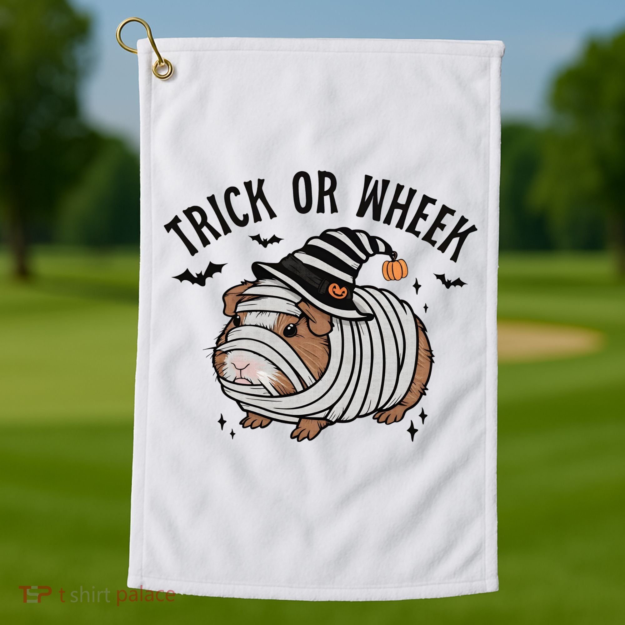 Trick Or Wheek Halloween Guinea Pig Golf Towel