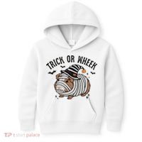 Trick Or Wheek Halloween Guinea Pig Kids Hoodie thumb 0