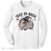 Trick Or Wheek Halloween Guinea Pig Kids Long Sleeve Shirt thumb 0