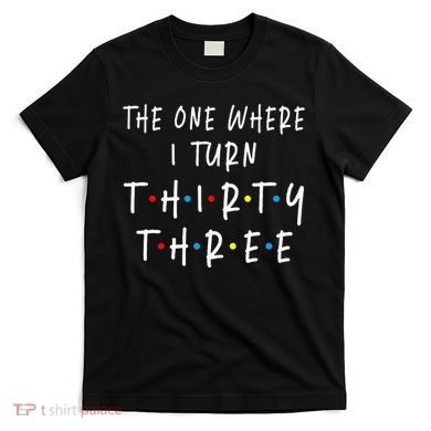 The One Where I Turn Thirty Three 33 Years Old 33rd Birthday T-Shirt