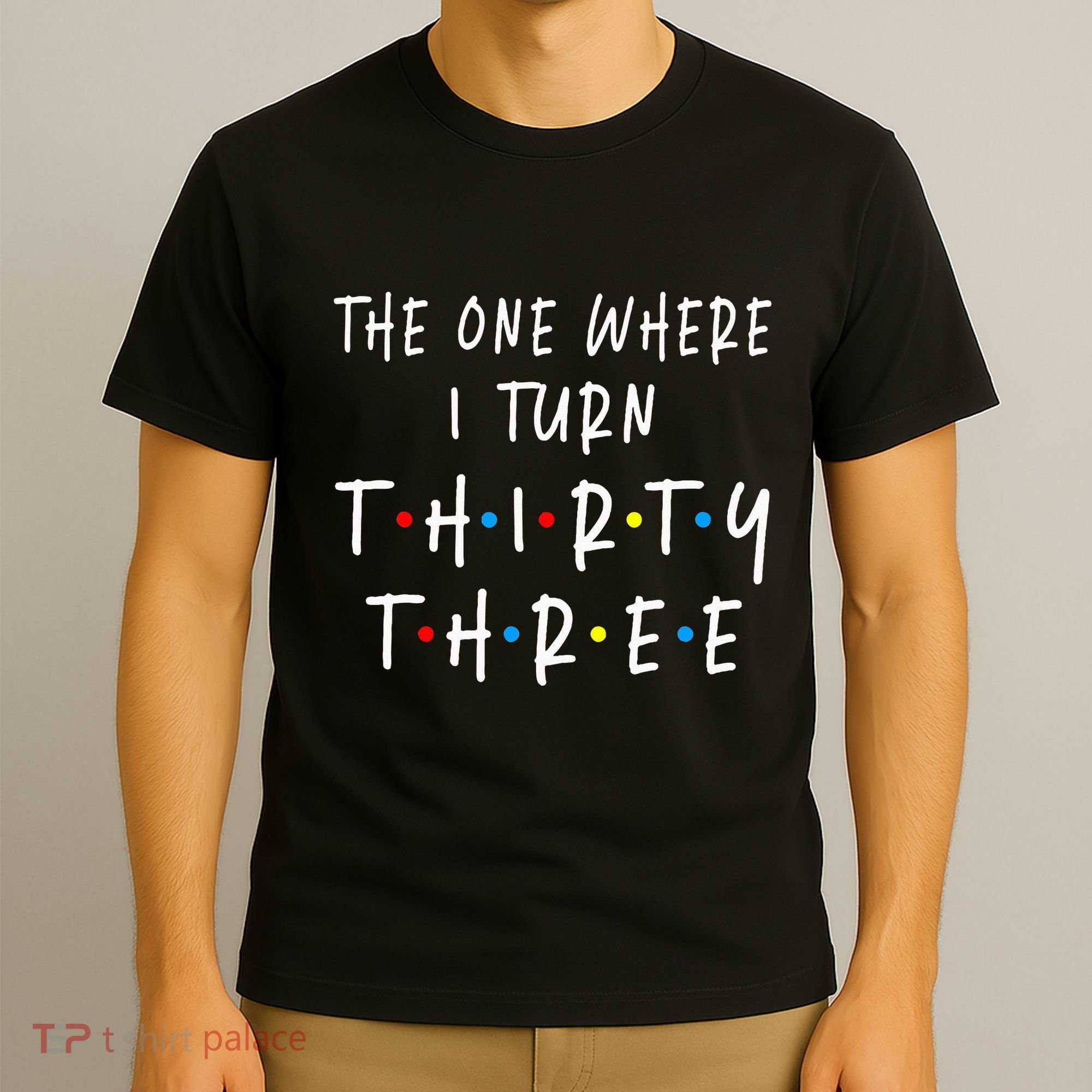 The One Where I Turn Thirty Three 33 Years Old 33rd Birthday T-Shirt