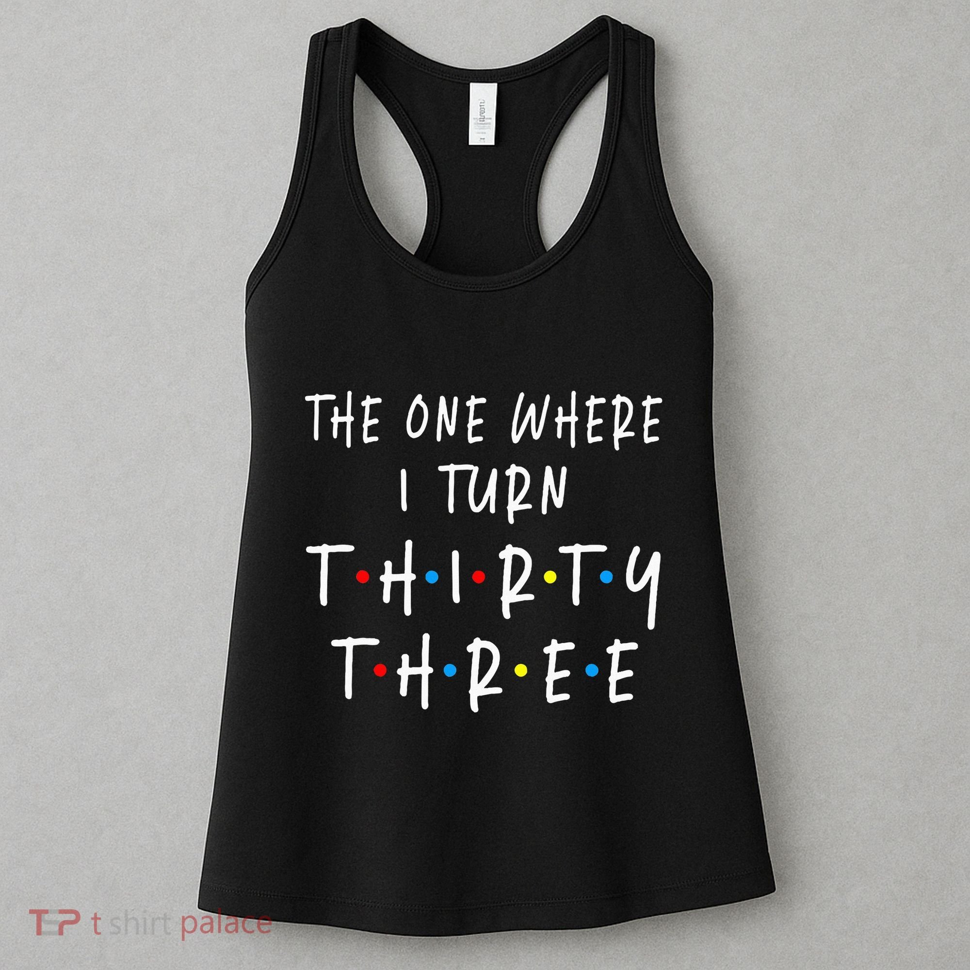 The One Where I Turn Thirty Three 33 Years Old 33rd Birthday Women's Tank Top