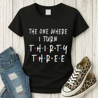 The One Where I Turn Thirty Three 33 Years Old 33rd Birthday Women's T-Shirt thumb 3
