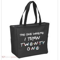 The One Where I Turn Twenty One Funny 21st Birthday Gag Gift Tote Bag thumb 2