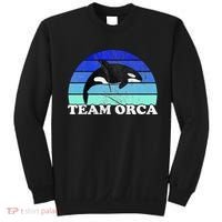 Team Orca Whale Orcas Sea Ocean Retro Sunset Sweatshirt thumb 0