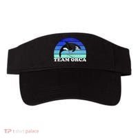 Team Orca Whale Orcas Sea Ocean Retro Sunset Visor thumb 0
