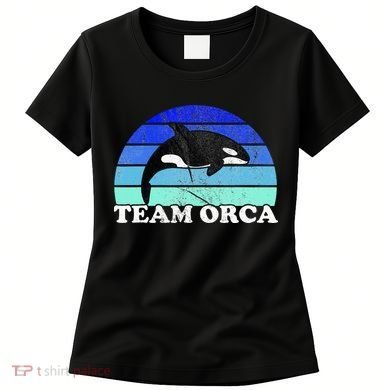 Team Orca Whale Orcas Sea Ocean Retro Sunset Women's T-Shirt